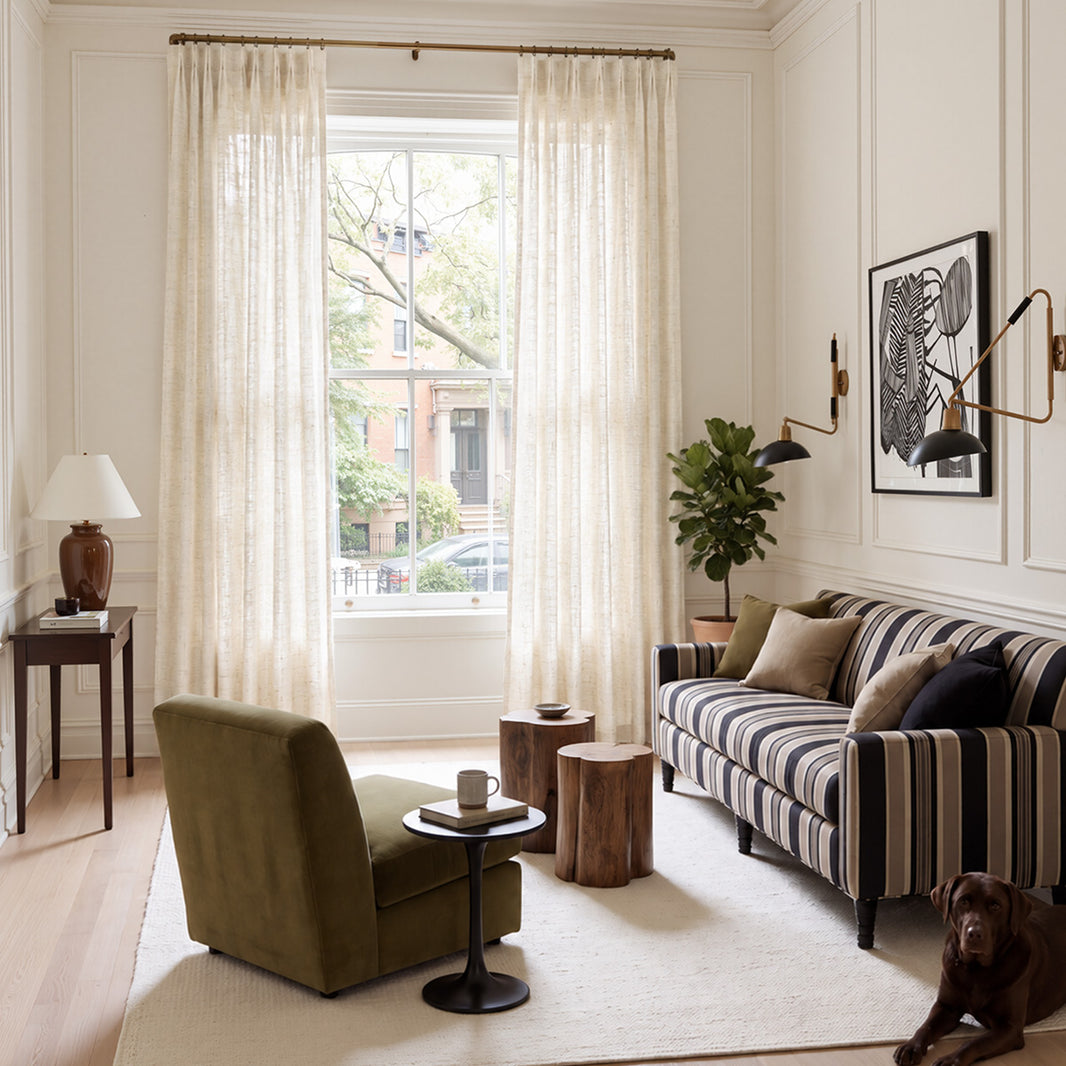 Mist Linen Blend Sheer Curtain