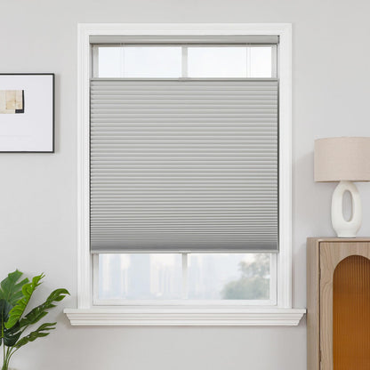 Custom No-Drill Honeycomb Shades - Cordless Blackout Blinds with Top Down Bottom Up Feature for Thermal and Noise Insulation
