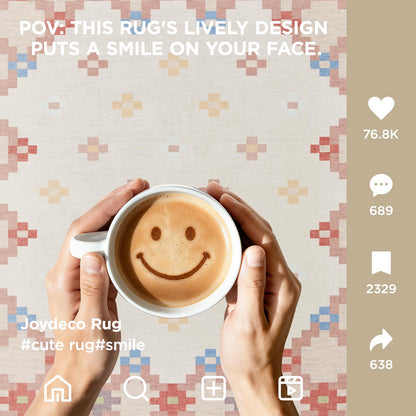 Joydeco Checkered Pink Kitchen Runner Rug Non Slip, Washable Bathroom, Modern Soft Low-Pile Ultra Thin Indoor Floor Throw Carpet for Bedroom Laundry Room Entrance Entryway