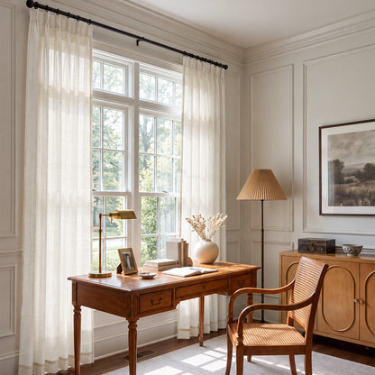 Cortinas opacas de lino Joydeco Flaxaline
