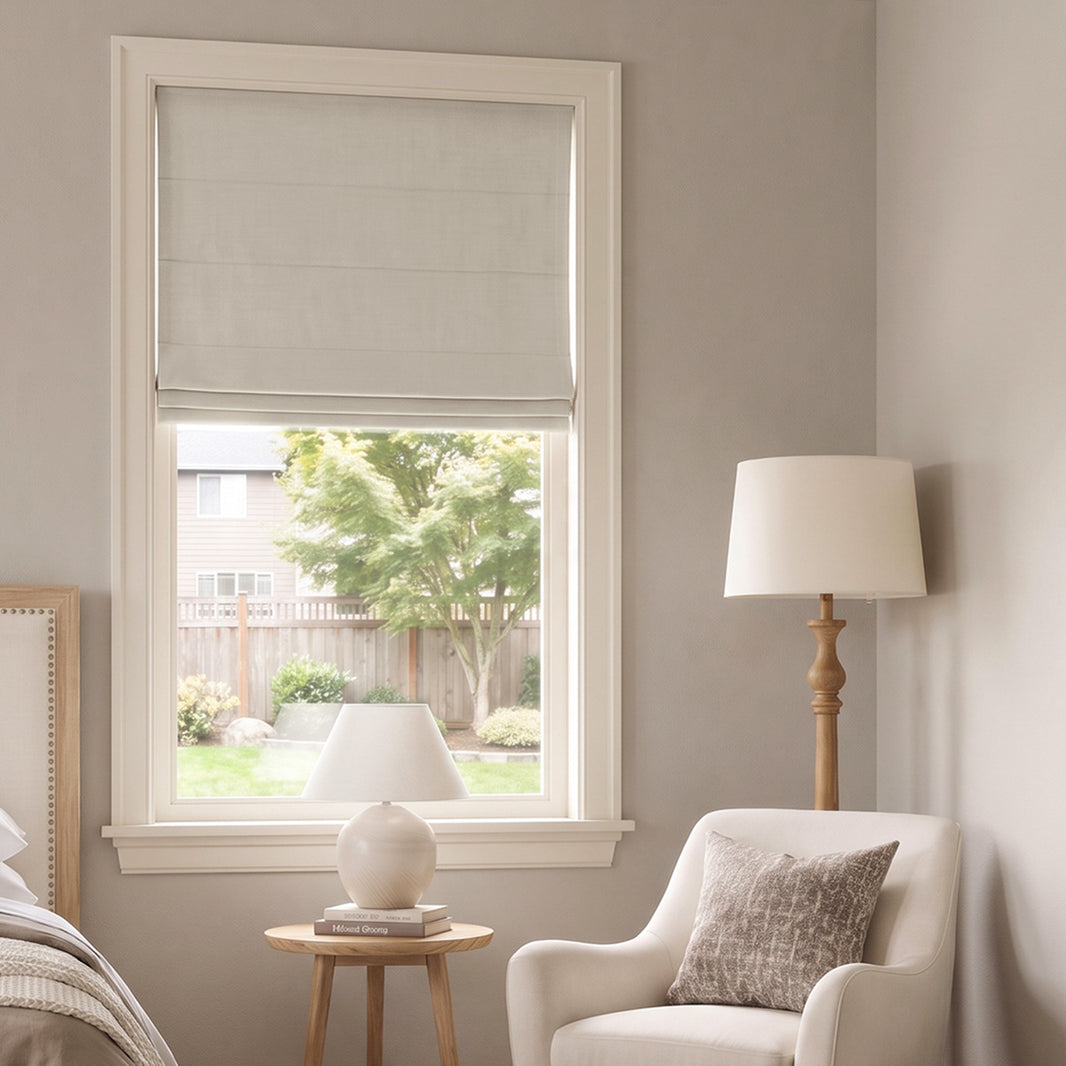 Langley Double-Sided Chenille Room Darkening Roman Shade