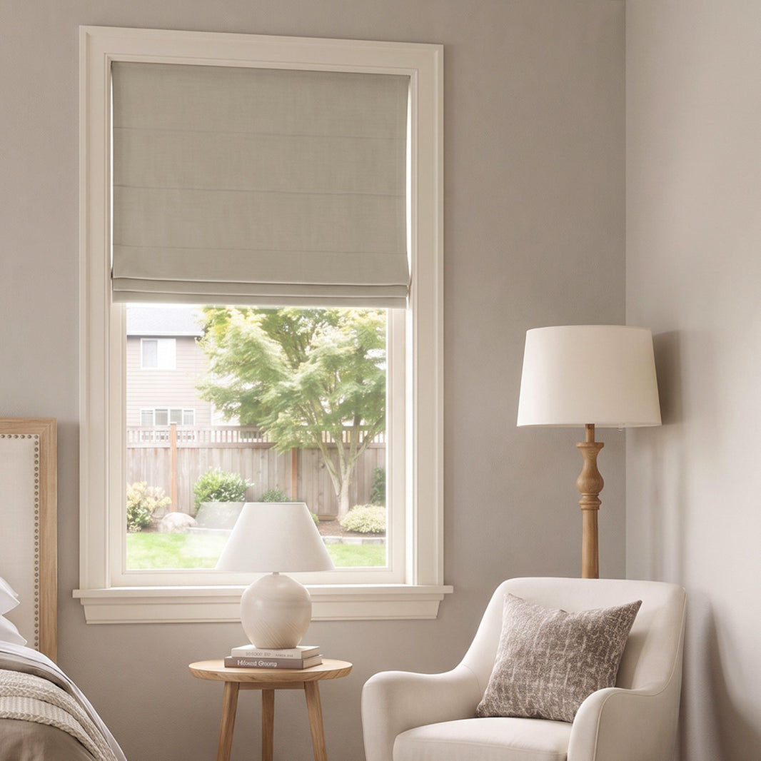 Langley Double-Sided Chenille Room Darkening Roman Shade