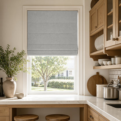 Clara Textured Light Filtering No-Drill Roman Shade