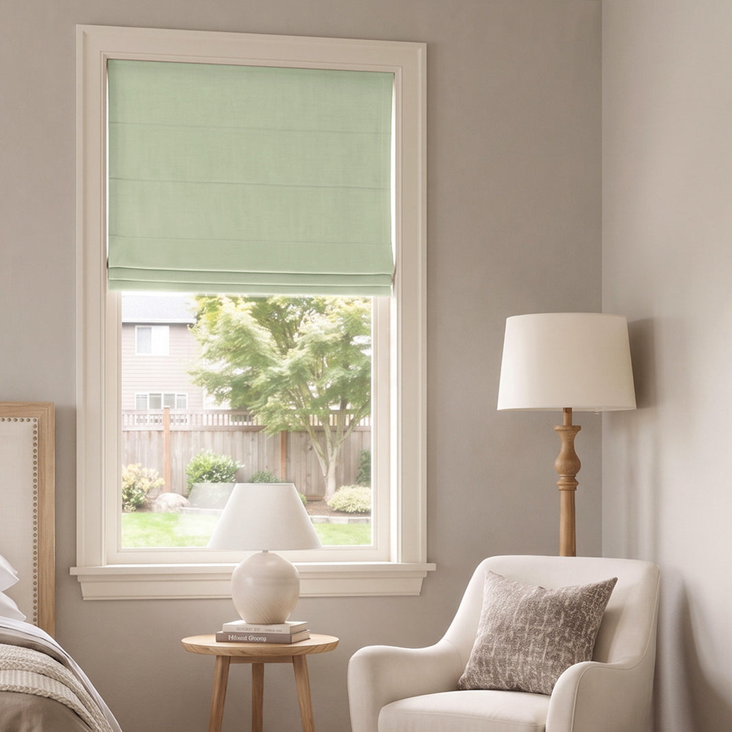 Langley Double-Sided Chenille Room Darkening Roman Shade
