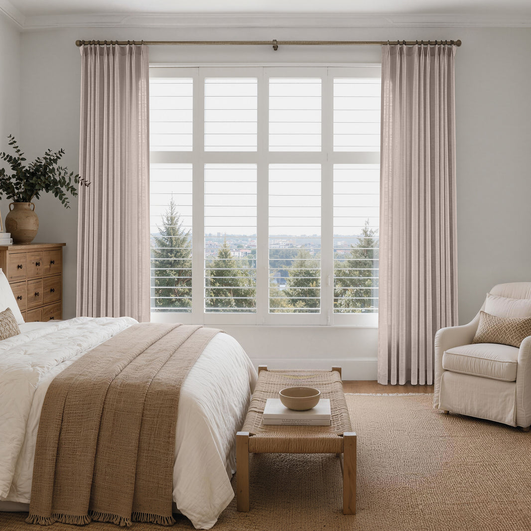 Hayes Slub Yarn Cross Weave Linen Look Curtain