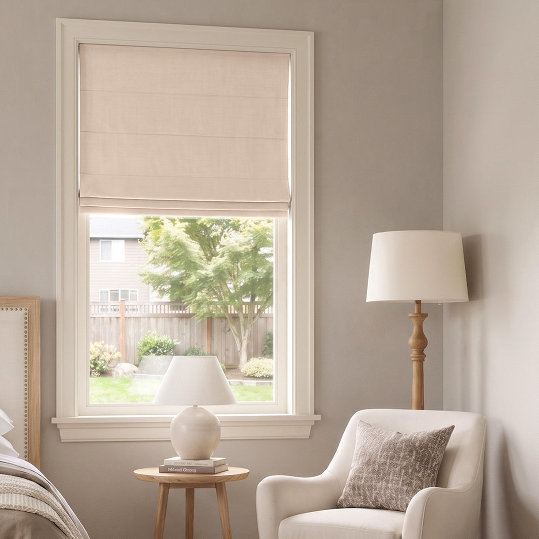 Langley Double-Sided Chenille Room Darkening Roman Shade