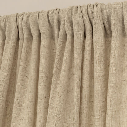 Essential Faux Linen 100% Blackout Curtain
