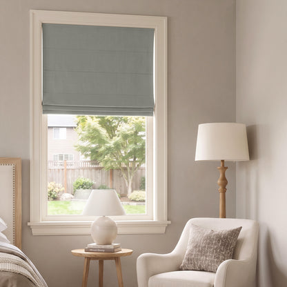 Langley Double-Sided Chenille Room Darkening Roman Shade