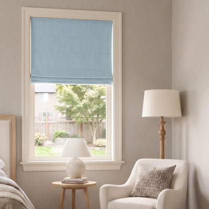 Langley Double-Sided Chenille Room Darkening Roman Shade