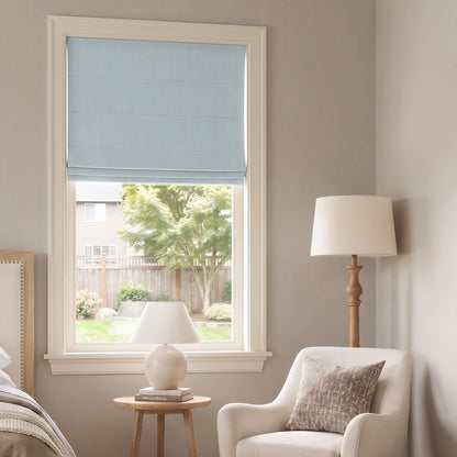 Langley Double-Sided Chenille Room Darkening Roman Shade