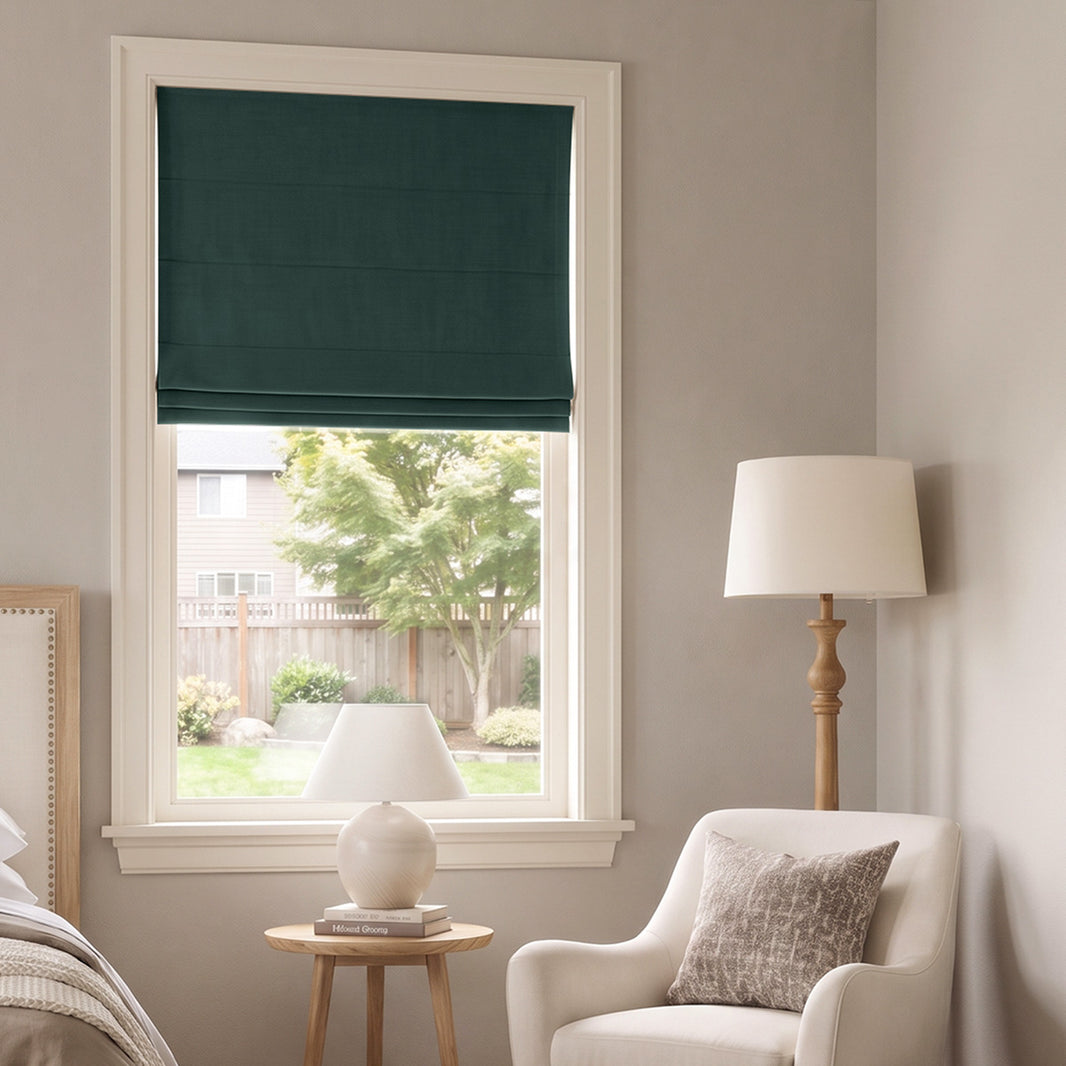 Langley Double-Sided Chenille Room Darkening Roman Shade