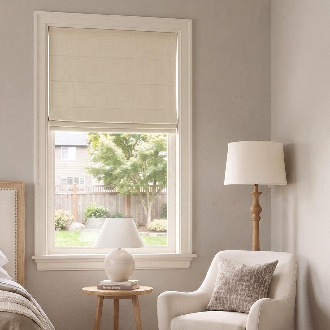 Langley Double-Sided Chenille Room Darkening Roman Shade