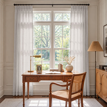 Cortinas opacas de lino Joydeco Flaxaline