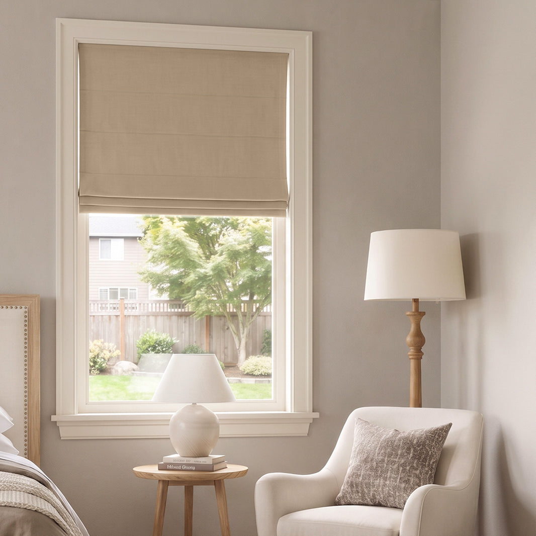 Langley Double-Sided Chenille Room Darkening Roman Shade
