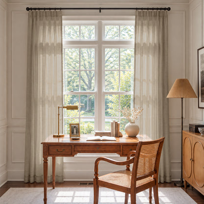 Cortinas opacas de lino Joydeco Flaxaline