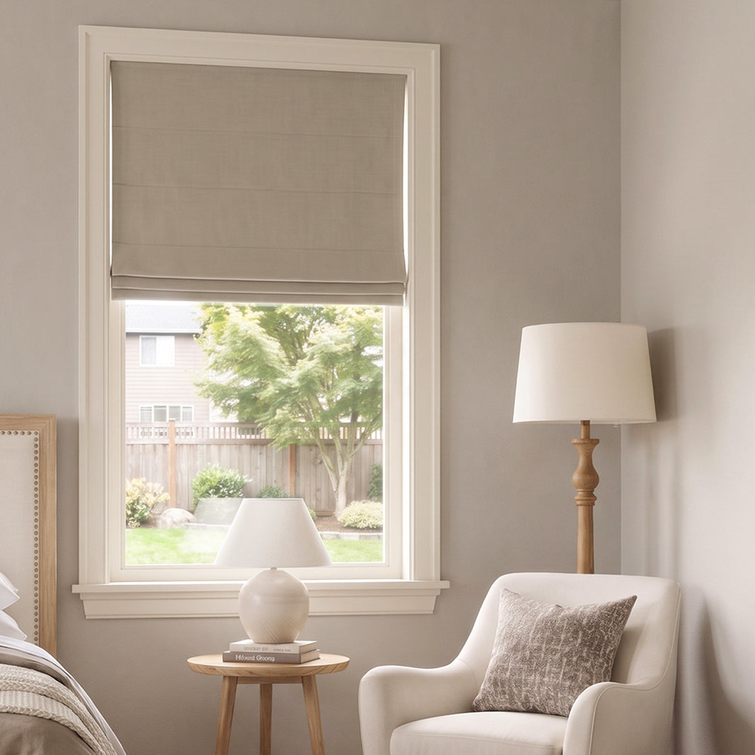 Langley Double-Sided Chenille Room Darkening Roman Shade
