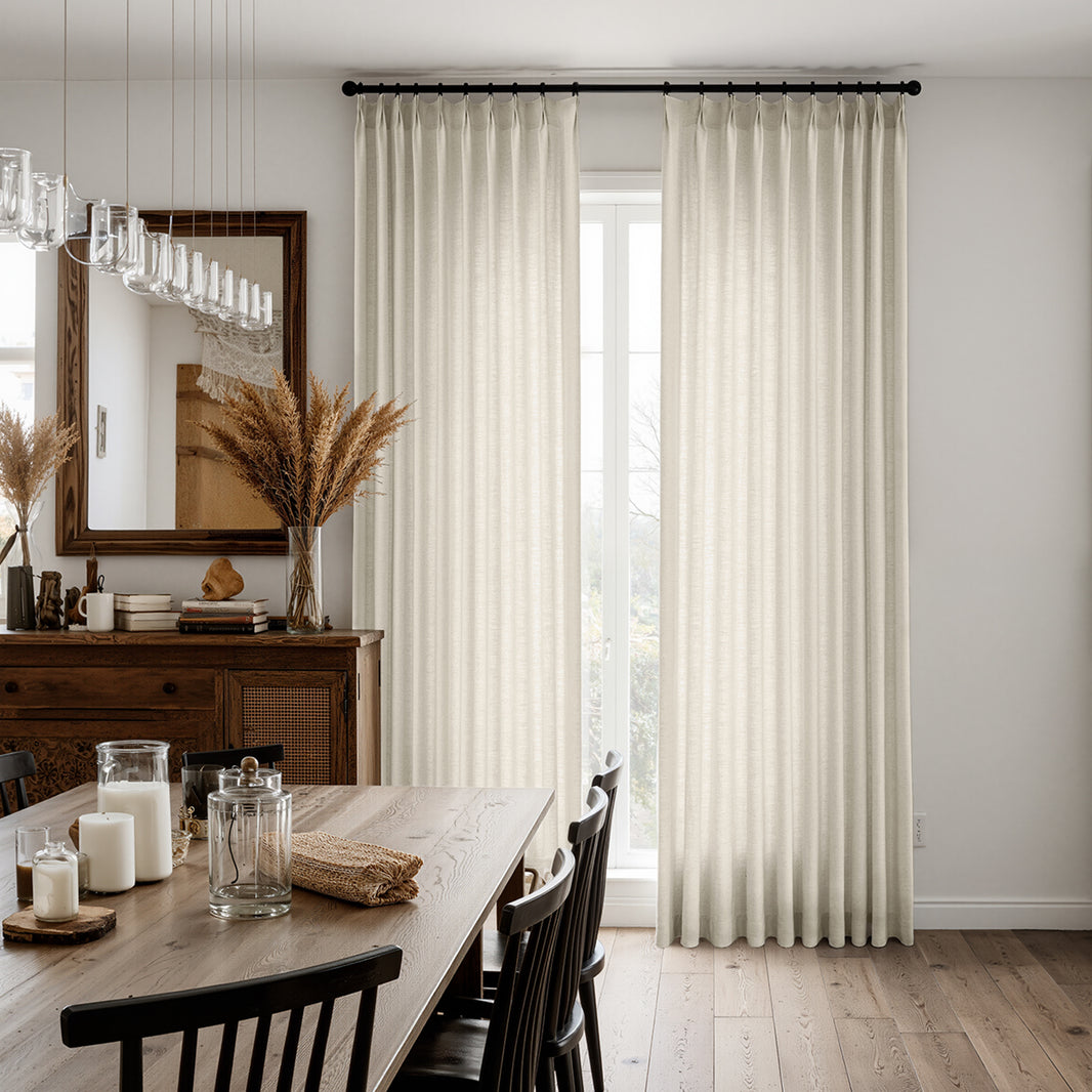 Cortinas opacas de lino Joydeco Flaxaline