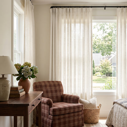 Petal Linen Blend Sheer Curtain