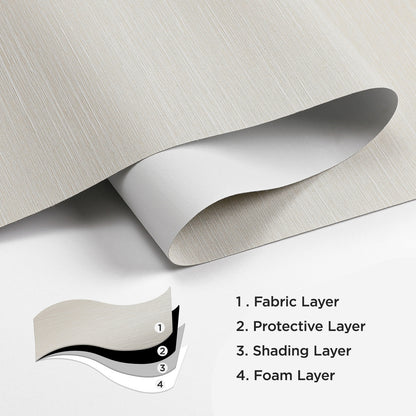 Joydeco 100% Blackout Roller Shades Cordless Blinds for Windows, Free-Stop Shades, UV Protection, Natural Woven Blinds for Home and Office, Light-Proof Aluminum Cover