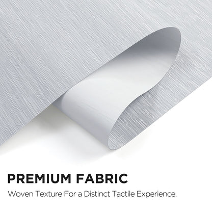 Joydeco Natural Woven Roller Shades for Indoor Windows, Cordless Blackout Blinds with Curved Valance, Thermal Insulated UV Protection Privacy Window Shades for Home and Office