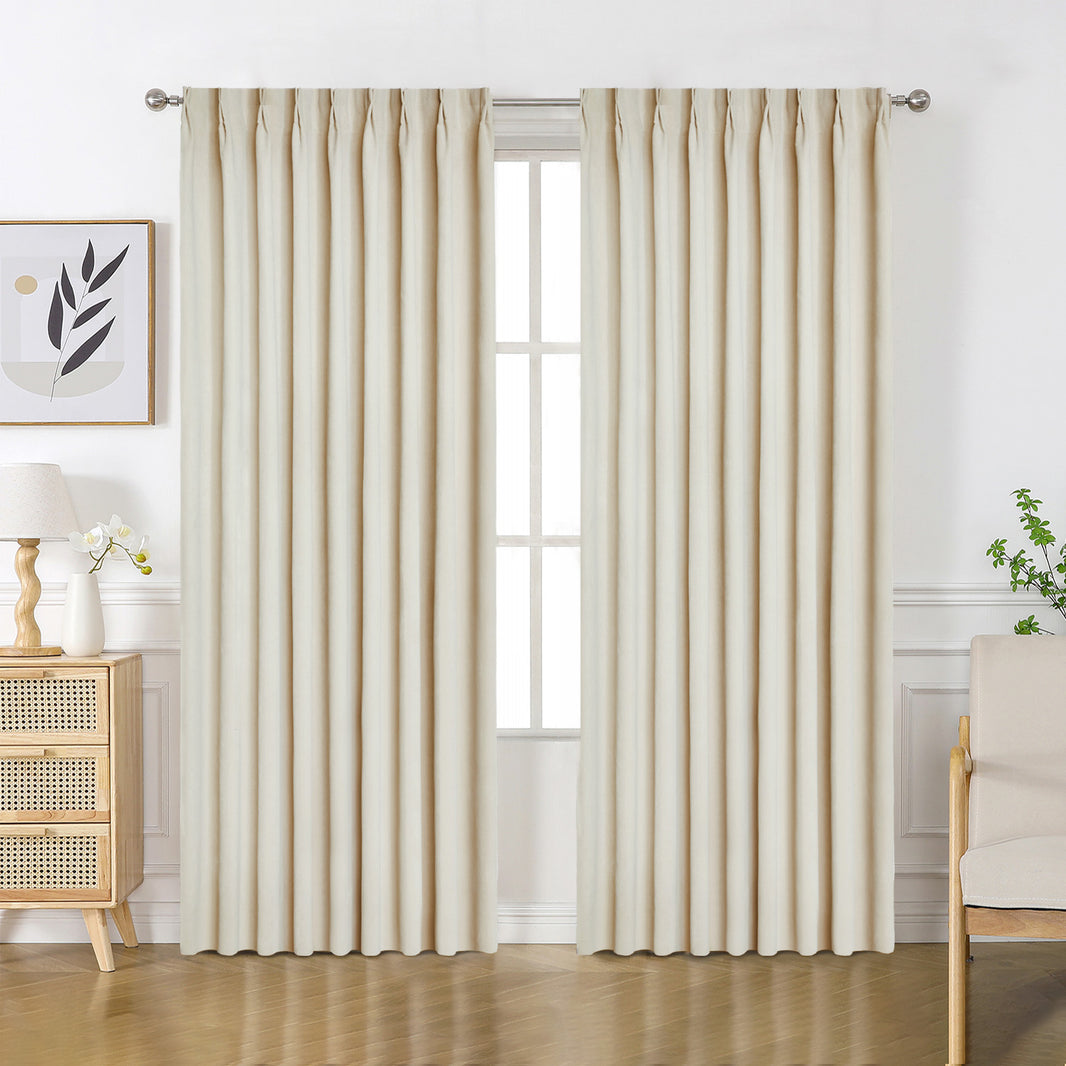 Joydeco Velourette Chenille Blackout Curtains