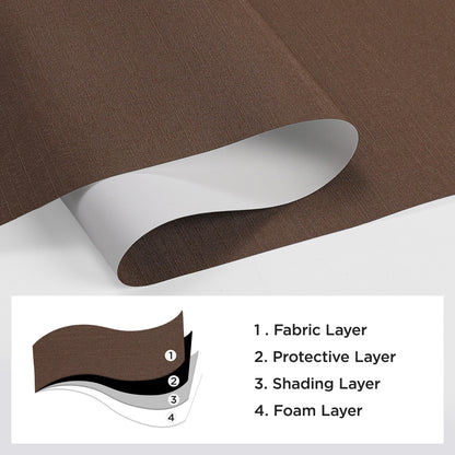 Joydeco 100% Blackout Roller Shades (Pro), Free-Stop Cordless Blinds for Windows, UV Protection, Natural Woven Blinds for Home and Office, Light-Proof Aluminum Cover