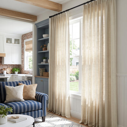 Cedar Linen Blend Light Filtering Curtain