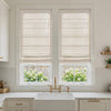 Oak Cotton Linen Semi-Blackout No-Drill Roman Shade