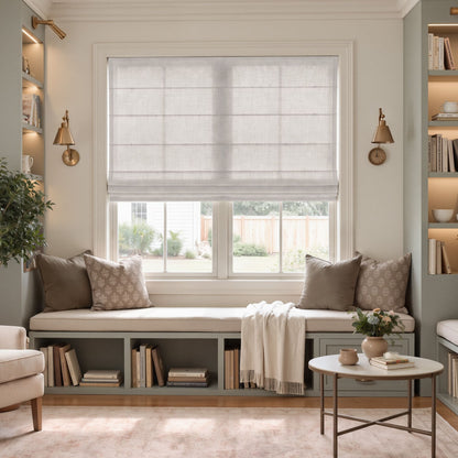 Avery Textured Linen Blend Light Filtering Roman Shade