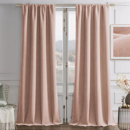 Luxury Blackout Velvet Curtains - Thermal Insulated Grommet Drapes