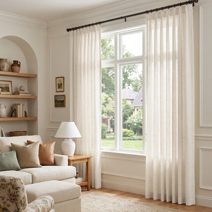Petal Linen Blend Sheer Curtain