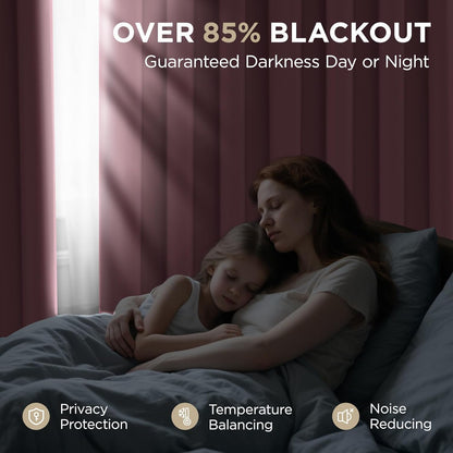 Joydeco Blackout Curtains Thermal Insulated Long Curtains& Drapes 2 Panels Set Various sizes and colors