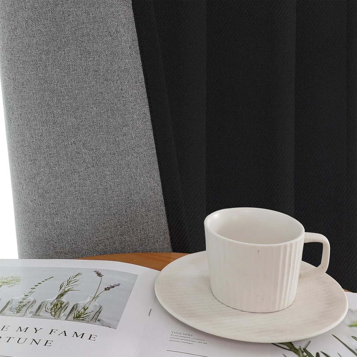 Joydeco 100% Blackout Curtains Thermal Insulated Long Curtains & Drapes 2 Panels