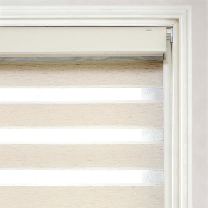 Milo Linen Light Filtering No-Drill Zebra Shade