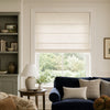 Rowan No-Drill Light Filtering Linen Roman Shade