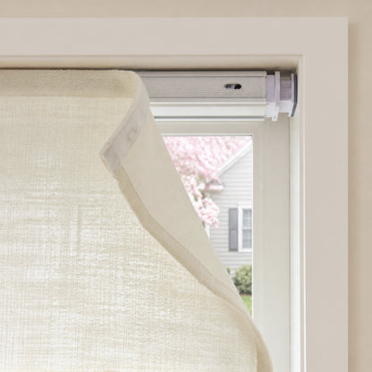 Braden Cotton Linen Light Filtering No-Drill Roman Shade