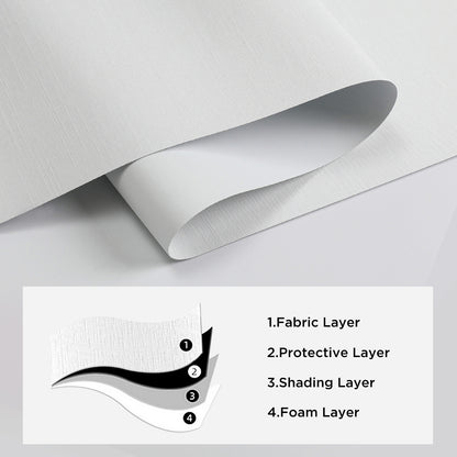 Joydeco 100% Blackout Roller Shades (Pro), Free-Stop Cordless Blinds for Windows, UV Protection, Natural Woven Blinds for Home and Office, Light-Proof Aluminum Cover