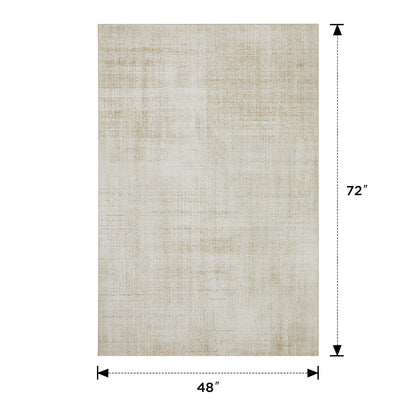 Joydeco Living Room Rug, Non Slip Machine Washable Vintage Runner Rug, Low Pile Lightweight Chenille Print Rugs for Entryway, Hallway, Bedroom, Kitchen and Corridor