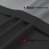 Joydeco 100% Blackout Curtains Black Long for Bedroom Living Room - 2 Panels Set Burg Room Darkening Black Out Curtains