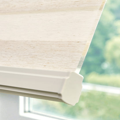 Milo Linen Light Filtering No-Drill Zebra Shade
