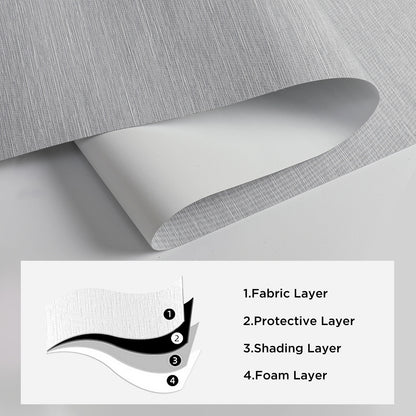 Joydeco 100% Blackout Roller Shades (Pro), Free-Stop Cordless Blinds for Windows, UV Protection, Natural Woven Blinds for Home and Office, Light-Proof Aluminum Cover