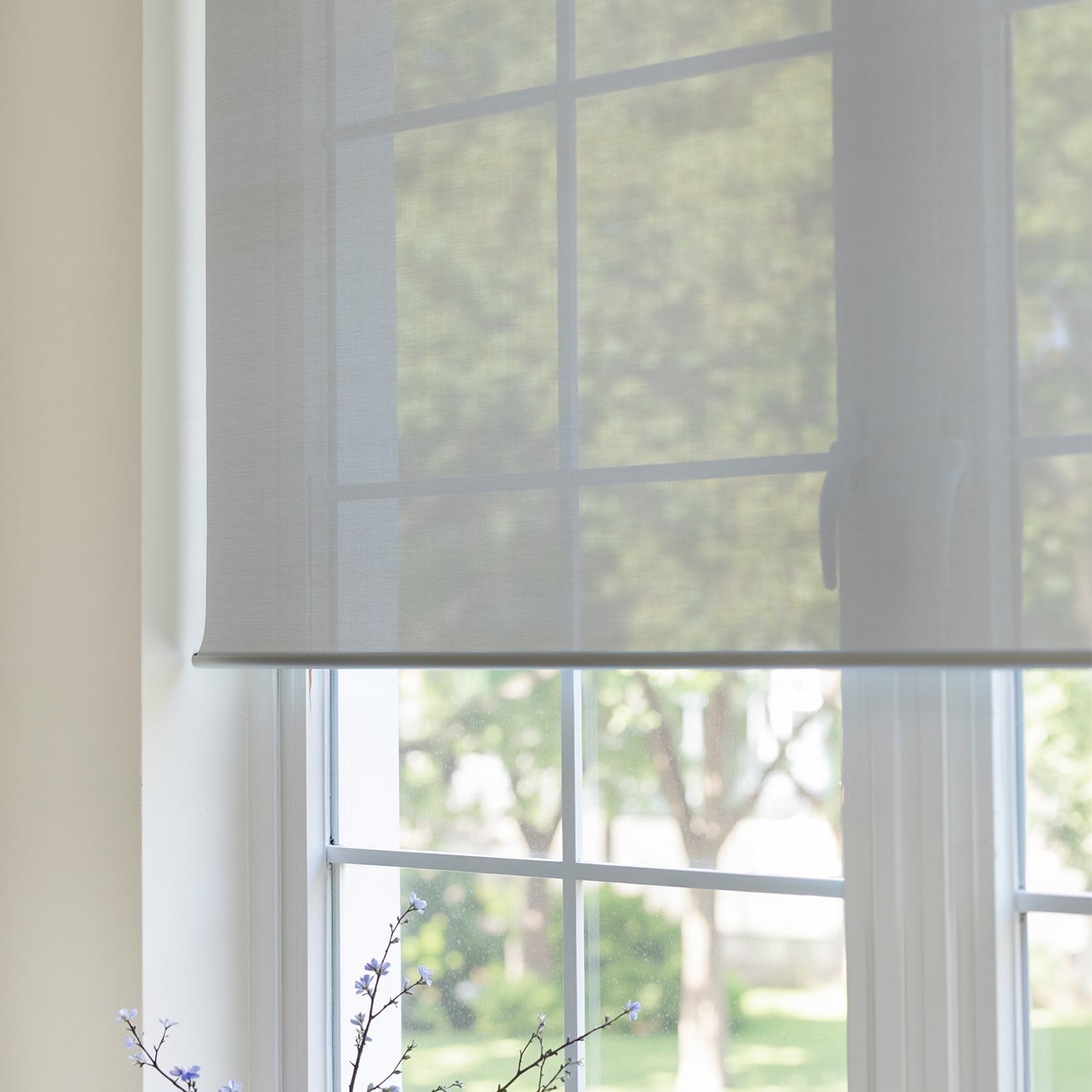 Joydeco Cove semi-sheer solar shade, light filtering polyester window treatment