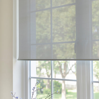 Joydeco Cove semi-sheer solar shade, light filtering polyester window treatment
