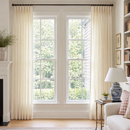 Cortinas opacas de lino Joydeco Flaxaline