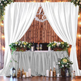 Joydeco White Curtains Backdrop for Wedding Parties Photo Backdrop Curtains for Wedding Decorations - Joydeco