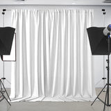 Joydeco White Curtains Backdrop for Wedding Parties Photo Backdrop Curtains for Wedding Decorations - Joydeco