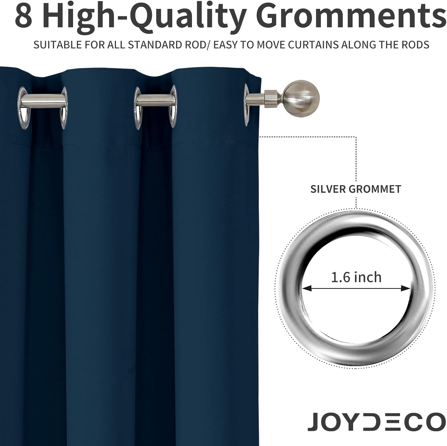 Joydeco Blackout Curtains 2 Panels Set, featuring thermal insulated long curtains