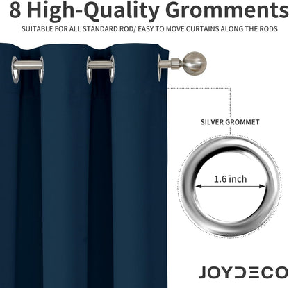 Joydeco Blackout Curtains 2 Panels Set, featuring thermal insulated long curtains