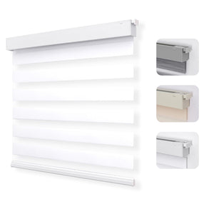 No Drill No Tool Cordless Zebra Blinds for Windows
