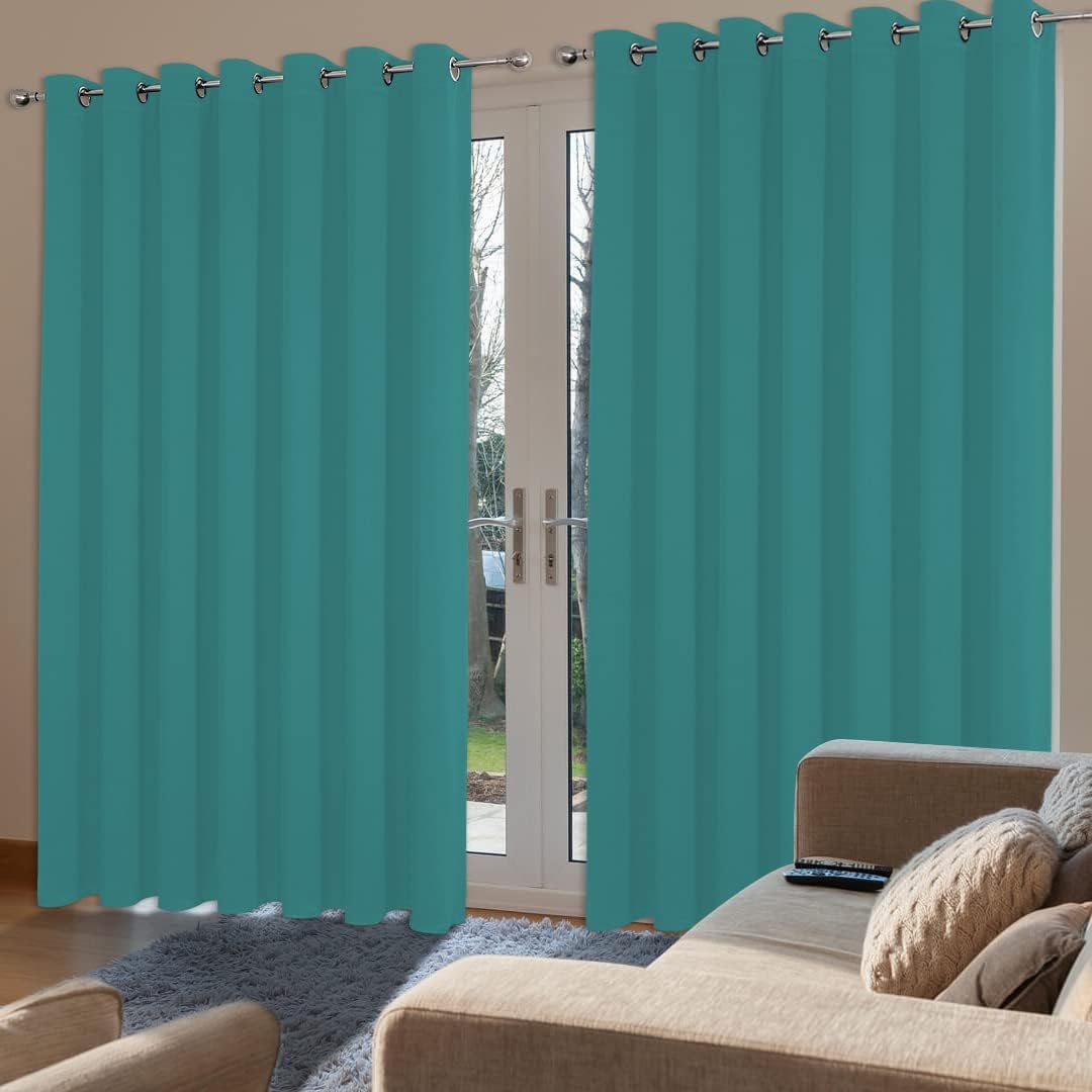 Joydeco Blackout Curtains sliding glass door curtains, patio sliding door living room extra wide curtains, room partition curtains.